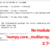 【Python+ccxt】numpyライブラリ「No module named ‘numpy.core._multiarray_umath’」エラーの原因と対処法