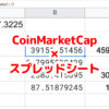 【5分でできる】「CoinMarketCap」を利用して仮想通貨の価格をスプレッドシートで管理する方法
